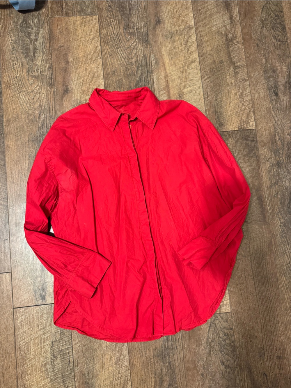 Daily Drills Women's Red Button-Down Shirt